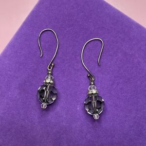 💛 Classic 925 Gray Crystal Ball Earrings